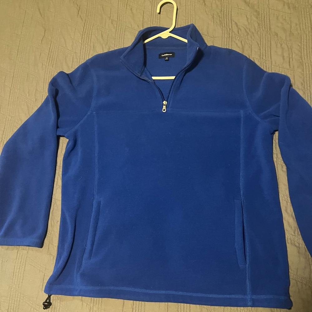 Croft & Barrow Men's Royal Blue Zip-Up Fleece Sweater